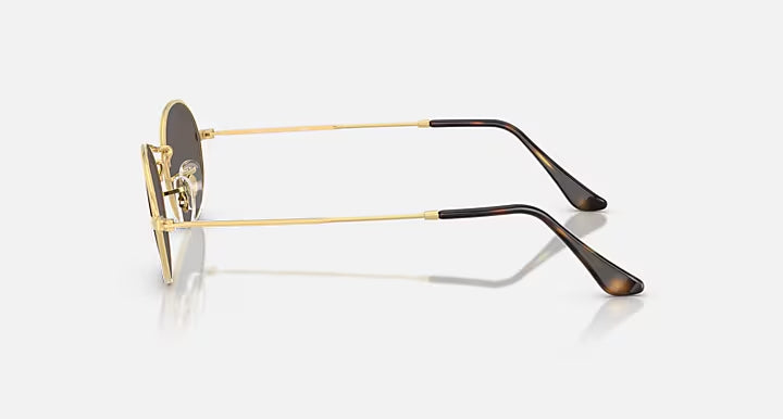 RAY-BAN OVAL FLAT LENSES Arista Gold & Dark Grey Oval Sunglasses For Unisex M
