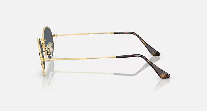 RAY-BAN OVAL FLAT LENSES Arista Gold & Blue Oval Sunglasses For Unisex M
