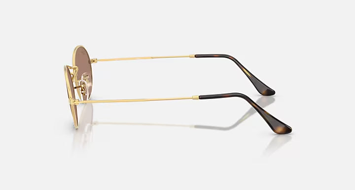 RAY-BAN OVAL METAL SUMMER CAPSULE Arista Gold & Light Violet Oval Sunglasses For Unisex M