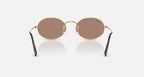 RAY-BAN OVAL METAL SUMMER CAPSULE Arista Gold & Light Violet Oval Sunglasses For Unisex M