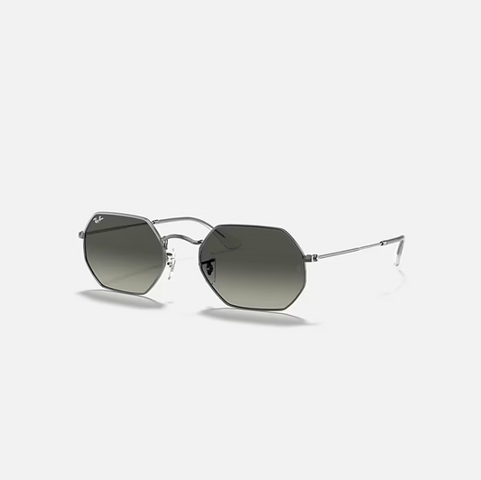 RAY-BAN OCTAGONAL CLASSIC Gunmetal & Grey Gradient Irregular Sunglasses For Unisex L