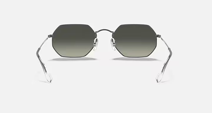 RAY-BAN OCTAGONAL CLASSIC Gunmetal & Grey Gradient Irregular Sunglasses For Unisex L