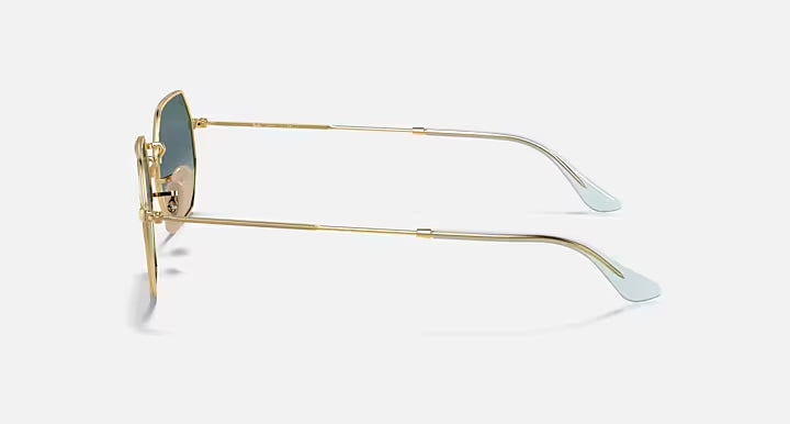 RAY-BAN OCTAGONAL CLASSIC Arista Gold & Blue Gradient Irregular Sunglasses For Unisex L