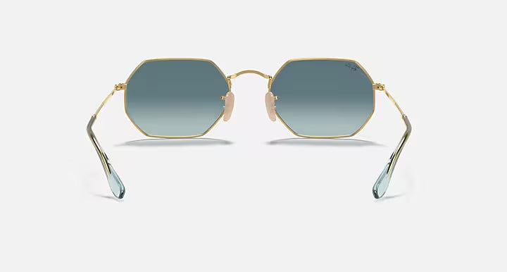RAY-BAN OCTAGONAL CLASSIC Arista Gold & Blue Gradient Irregular Sunglasses For Unisex L