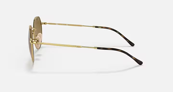 RAY-BAN JACK Arista Gold & Brown Irregular Sunglasses For Unisex L