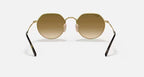 RAY-BAN JACK Arista Gold & Brown Irregular Sunglasses For Unisex L