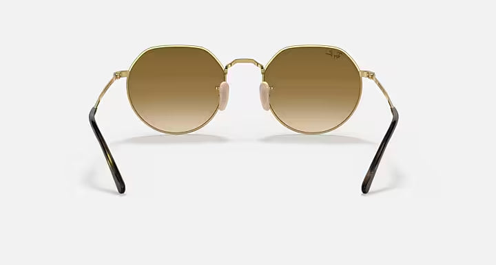 RAY-BAN JACK Arista Gold & Brown Irregular Sunglasses For Unisex L