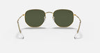RAY-BAN HEXAGONAL Gold & G-15 Green Irregular Sunglasses For Unisex M