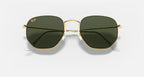 RAY-BAN HEXAGONAL Gold & G-15 Green Irregular Sunglasses For Unisex M