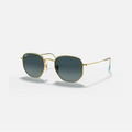 RAY-BAN  HEXAGONAL FLAT LENSES Arista Gold & Blue Irregular Sunglasses For Unisex M