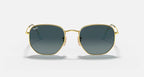 RAY-BAN  HEXAGONAL FLAT LENSES Arista Gold & Blue Irregular Sunglasses For Unisex M