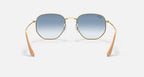 RAY-BAN HEXAGONAL Arista Gold & Light Blue Gradient Sunglasses For Unisex XL