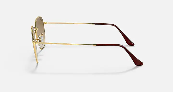 RAY-BAN HEXAGONAL Arista Gold & Light Brown Gradient Sunglasses For Unisex M