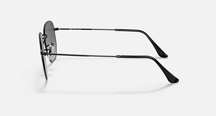 RAY-BAN HEXAGONAL Black & Grey Gradient Irregular Sunglasses For Unisex M