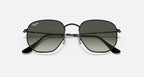 RAY-BAN HEXAGONAL Black & Grey Gradient Irregular Sunglasses For Unisex XL