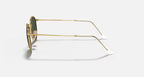 RAY-BAN ROUND METAL Arista Gold & G-15 Green Round Sunglasses For Men L