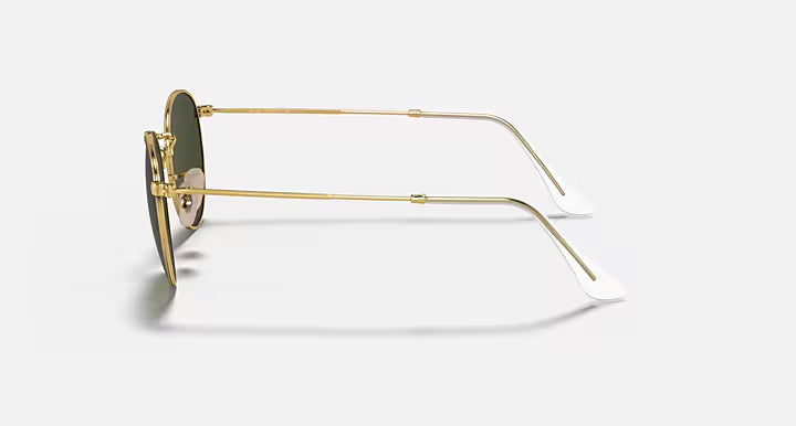 RAY-BAN ROUND METAL Arista Gold & G-15 Green Round Sunglasses For Men L