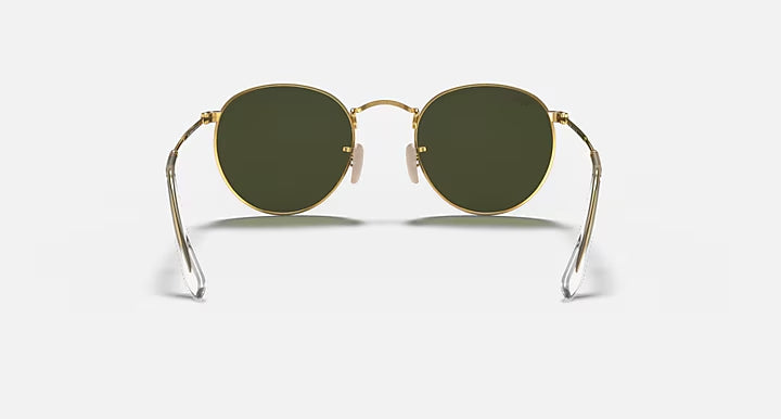 RAY-BAN ROUND METAL Arista Gold & G-15 Green Round Sunglasses For Men L