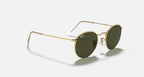 RAY-BAN ROUND METAL Arista Gold & G-15 Green Round Sunglasses For Men L