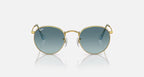 RAY-BAN ROUND METAL Gold & Blue Round Sunglasses For Unisex S