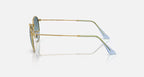 RAY-BAN ROUND METAL Gold & Blue Round Sunglasses For Unisex S