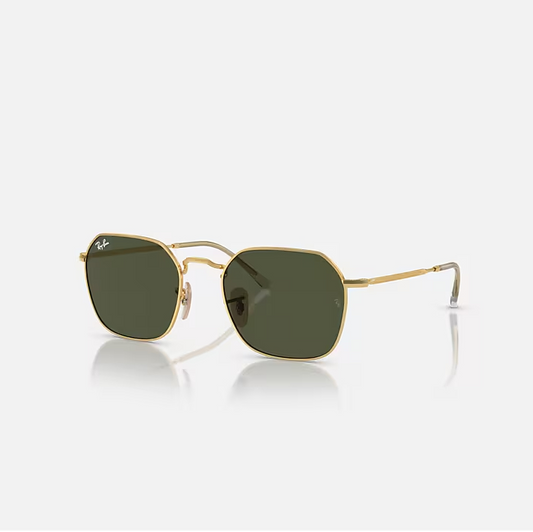 RAY-BAN JIM Arista Gold & Green Irregular Sunglasses For Unisex XL