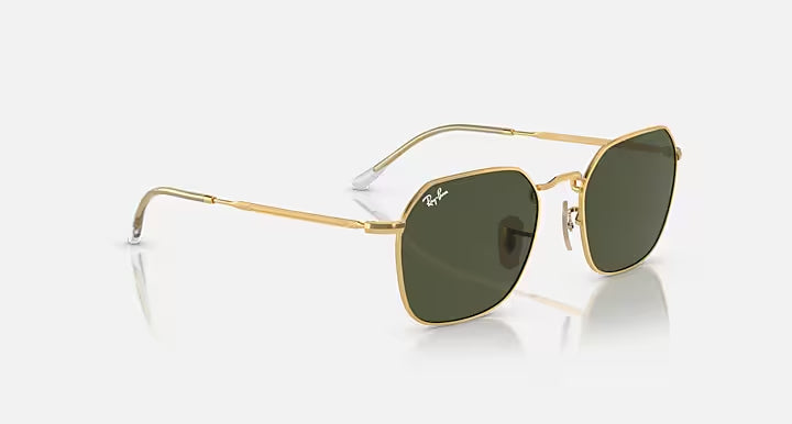 RAY-BAN JIM Arista Gold & Green Irregular Sunglasses For Unisex L