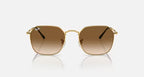 RAY-BAN JIM Arista Gold & Light Brown Irregular Sunglasses For Unisex XL