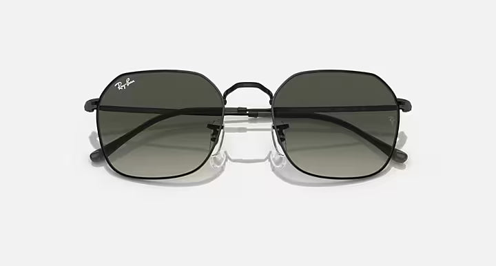 RAY-BAN JIM Black & Grey Irregular Sunglasses For Unisex L