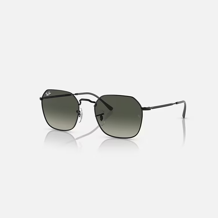 RAY-BAN JIM Black & Grey Irregular Sunglasses For Unisex XL