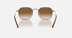Ray-Ban JIM Gunmetal & Brown Irregular Sunglasses-Size 55