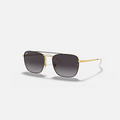 RAY-BAN RB3588 Black On Gold & Grey Square Sunglasses For Men L