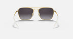 RAY-BAN RB3588 Black On Gold & Grey Square Sunglasses For Men L