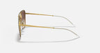 RAY-BAN RB3588 Brown On Gold & Brown Gradient Square Sunglasses For Men L