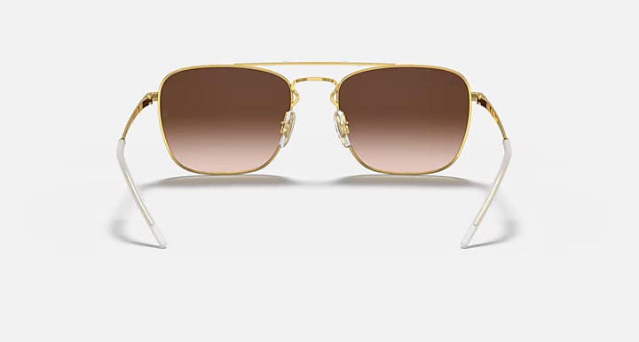RAY-BAN RB3588 Brown On Gold & Brown Gradient Square Sunglasses For Men L