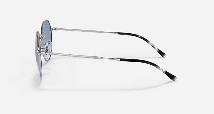 Ray-Ban JACK Silver & Blue Irregular Sunglasses Size 55