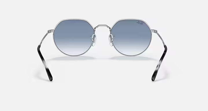 Ray-Ban JACK Silver & Blue Irregular Sunglasses Size 55