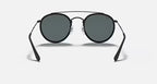Ray-Ban Round double Bridge Black Sunglasses-Size 51