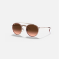 Ray-Ban Round Double Bridge Copper & Gradient Brown Sunglasses-Size 51