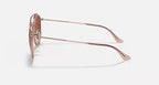 Ray-Ban Round Double Bridge Copper & Gradient Brown Sunglasses-Size 51