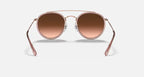 Ray-Ban Round Double Bridge Copper & Gradient Brown Sunglasses-Size 51
