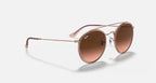 Ray-Ban Round Double Bridge Copper & Gradient Brown Sunglasses-Size 51