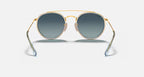 RAY-BAN R DOUBLE BRIDGE Gold & Blue Gradient Round Sunglasses For Unisex M