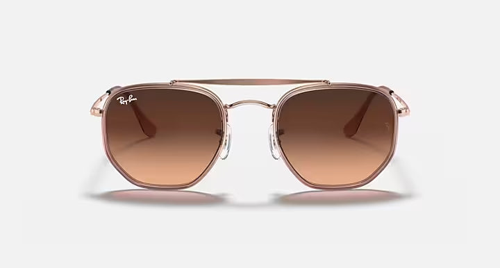 RAY-BAN MARSHAL II Copper & Pink/Brown Gradient Sunglasses, size 52