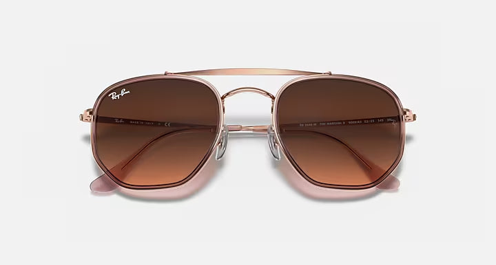 RAY-BAN MARSHAL II Copper & Pink/Brown Gradient Sunglasses, size 52