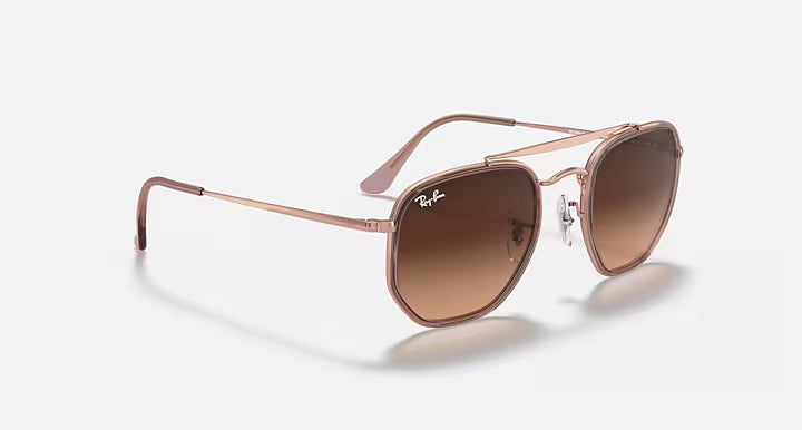RAY-BAN MARSHAL II Copper & Pink/Brown Gradient Sunglasses, size 52