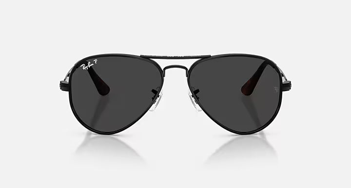 RAY-BAN AVIATOR MAX Black & Black Polarized Pilot Sunglasses For Unisex XL
