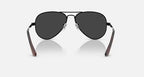 RAY-BAN AVIATOR MAX Black & Black Polarized Pilot Sunglasses For Unisex XL