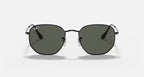 RAY-BAN HEXAGONAL FLAT LENSES Black & G-15 Green Irregular Sunglasses For Unisex M