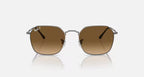 RAY-BAN JIM Gunmetal & Brown Irregular Sunglasses For Unisex L